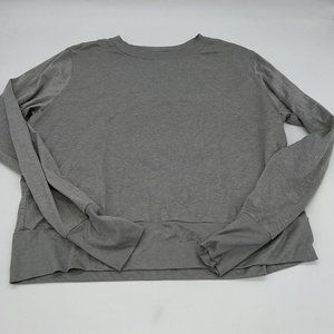 Vuori Size Large Daydream Crew Light Gray Long Sleeve T-Shirt Sweatshirt